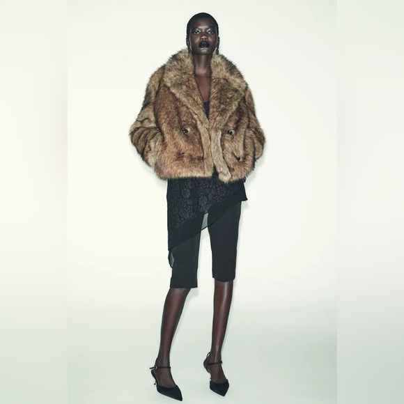 ZARA SHORT FAUX FUR - Picture 5 of 10